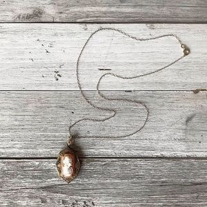 Antique Carved Shell Cameo Necklace
